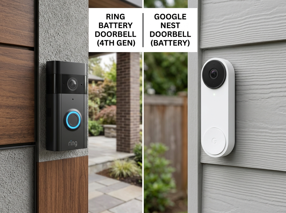 Ring Battery Doorbell 2K vs Google Nest Doorbell Battery comparison