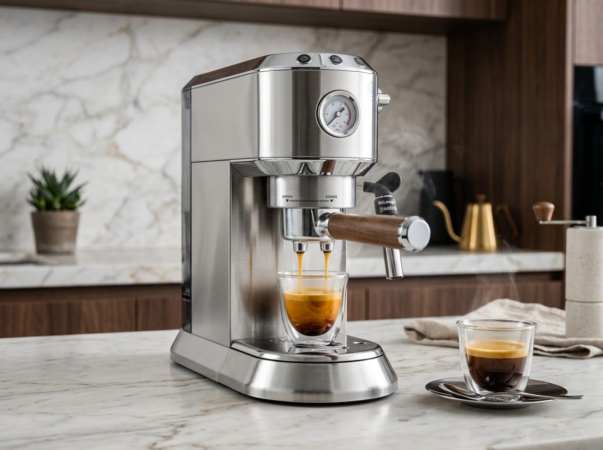 De'Longhi Dedica Maestro ultra-slim stainless steel espresso machine