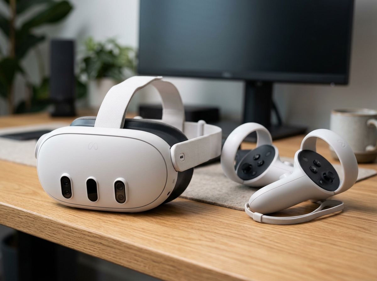 Meta Quest 3S mixed reality VR headset